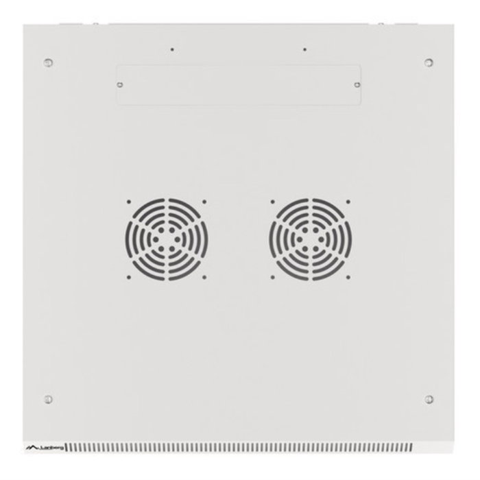 Lanberg WF01-6612-10S Armario Rack de Pared 12U 600x600mm, Puerta de Cristal, Bloqueo, 60kg Capacidad, Gris