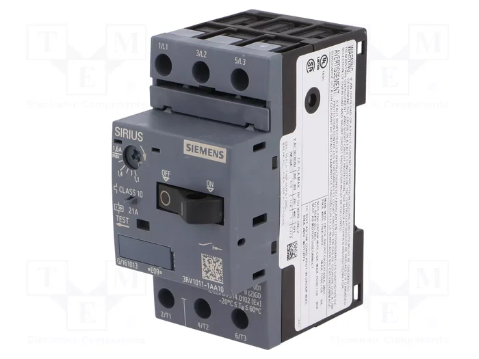 SIEMENS 3RV1011-1AA10 Interruptor motorizado 0,55kW 220÷690VAC SIEMENS 3RV1011-1AA10 Interruptor motorizado 0,55kW 220÷690VAC