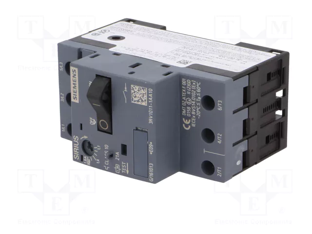 SIEMENS 3RV1011-1AA10 Interruptor motorizado 0,55kW 220÷690VAC SIEMENS 3RV1011-1AA10 Interruptor motorizado 0,55kW 220÷690VAC
