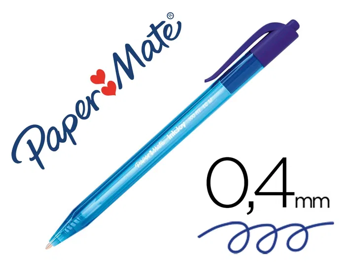 Papermate Bolígrafo Inkjoy 100 Retractil Punta Media Azul Tinta Fluida 1mm Papermate Bolígrafo Inkjoy 100 Retractil Punta Media Azul Tinta Fluida 1mm