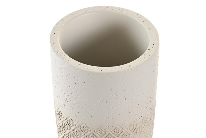 DKD Home Decor Vaso Beige Marron Resina 7.4 x 10 x 7.4 cm (2 Unidades)
