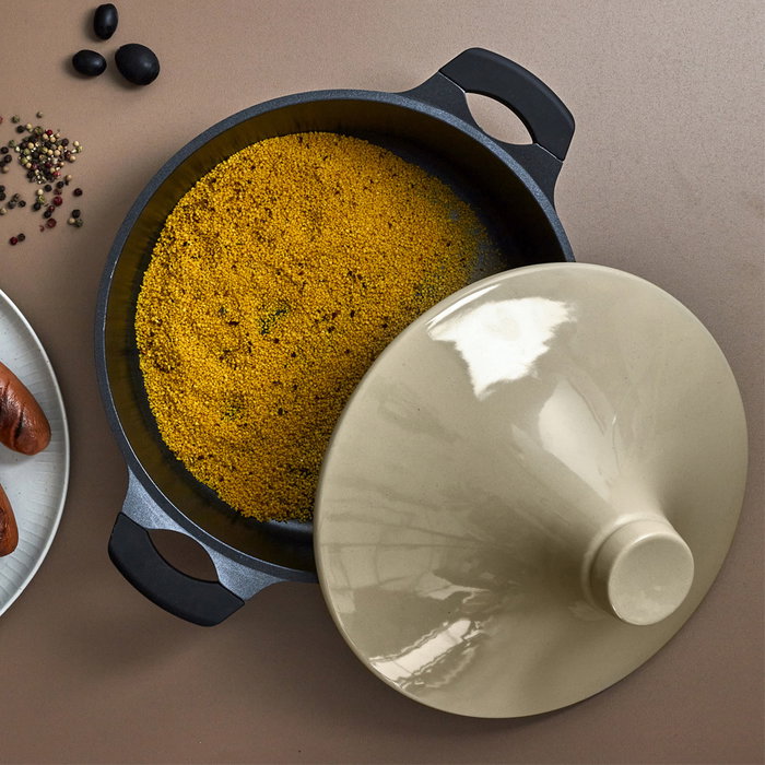 Cook Concept Tajín Inducción Mirage Aluminio Antiadherente con Tapa Cerámica Diámetro 28 cm Cook Concept Tajín Inducción Mirage Aluminio Antiadherente con Tapa Cerámica Diámetro 28 cm