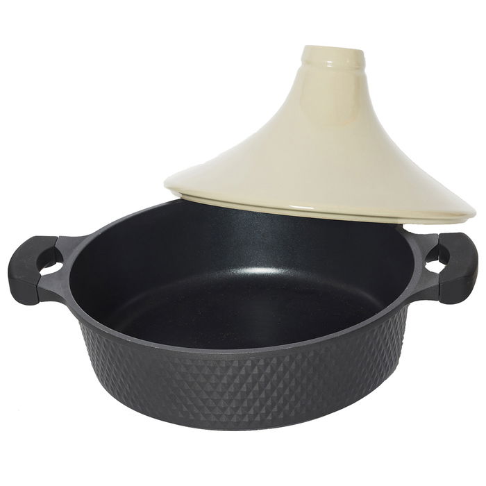 Cook Concept Tajín Inducción Mirage Aluminio Antiadherente con Tapa Cerámica Diámetro 28 cm Cook Concept Tajín Inducción Mirage Aluminio Antiadherente con Tapa Cerámica Diámetro 28 cm