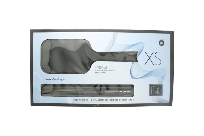 AGV Hair MyHair Set XS Straightener Matte Black + Black Paddle Brush