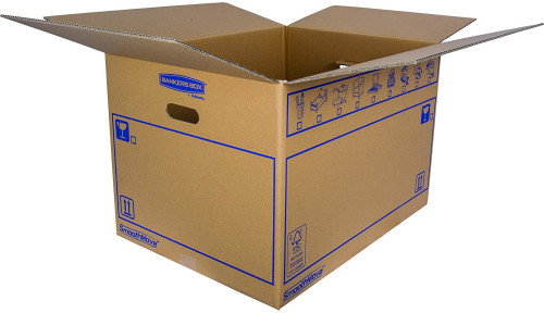 Caja de Mudanza Montaje Manual L 500X300X300. Cartón Doble Bankers Box 6208201 10 unidades