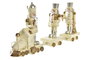 DKD Home Decor Figura de Tren de Resina Surtida (Dorado y Plateado)