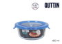 Quttin Fiambrera Redonda con Tapa Azul 13.5 cm (12 Unidades)