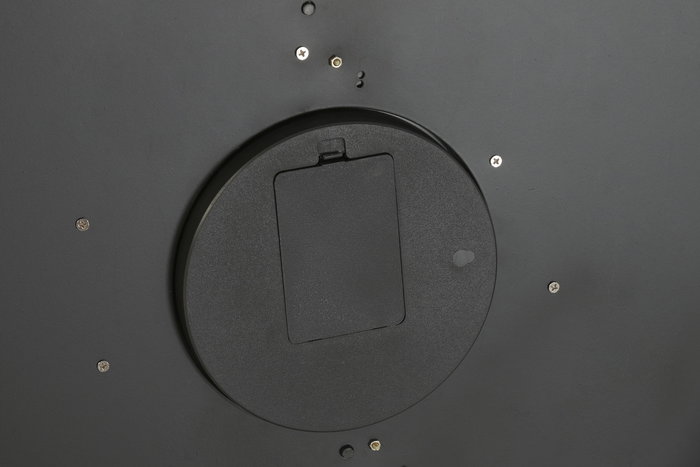 DKD Home Decor Reloj de Pared Loft Plateado Negro Hierro Cristal 9 x 80 x 80 cm