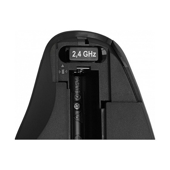 DeLOCK 12598 Ratón Ergonómico Inalámbrico Negro y Rojo