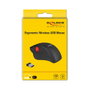 DeLOCK 12598 Ratón Ergonómico Inalámbrico Negro y Rojo
