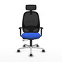 PIQUERAS Y CRESPO Silla de oficina Cilanco con mecanismo Sincro/Traslack, Azul y Negro