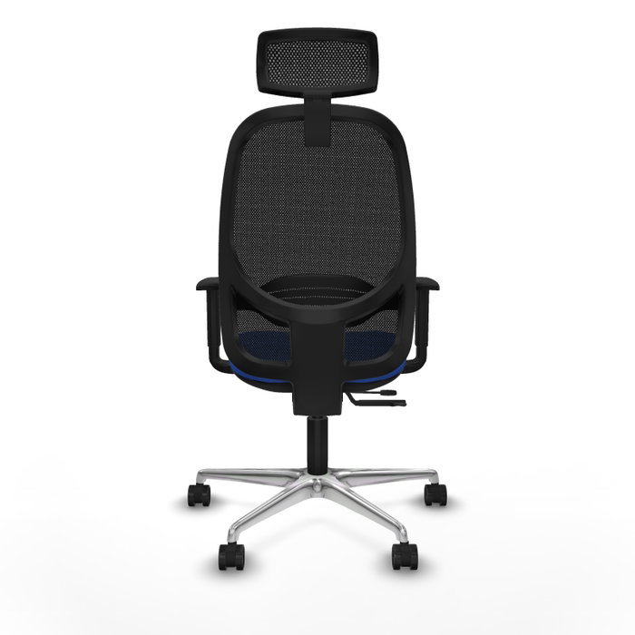 PIQUERAS Y CRESPO Silla de oficina Cilanco con mecanismo Sincro/Traslack, Azul y Negro
