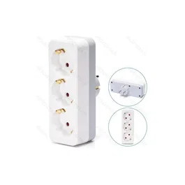 Aigostar Enchufe de conversión alemán 1 a 3 16A Blanco/Gris