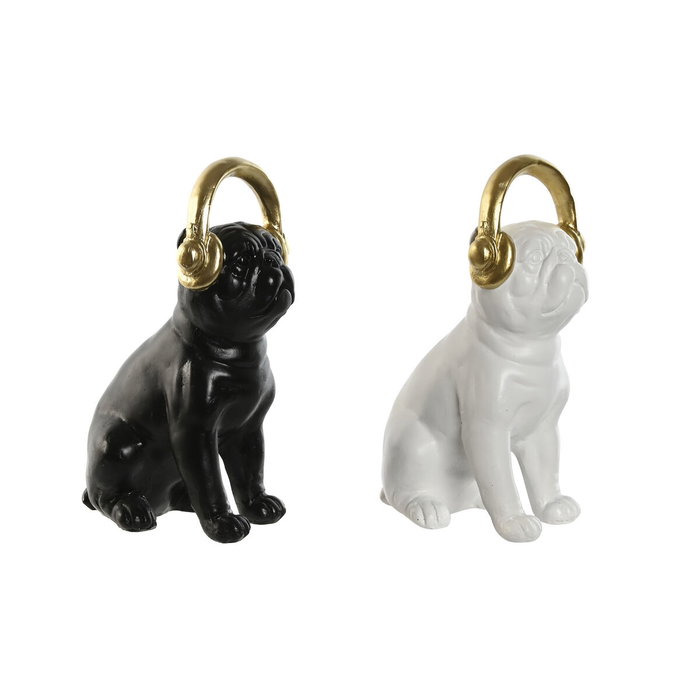 DKD Home Decor Figura de Perro en Resina, Surtido de 2 Unidades