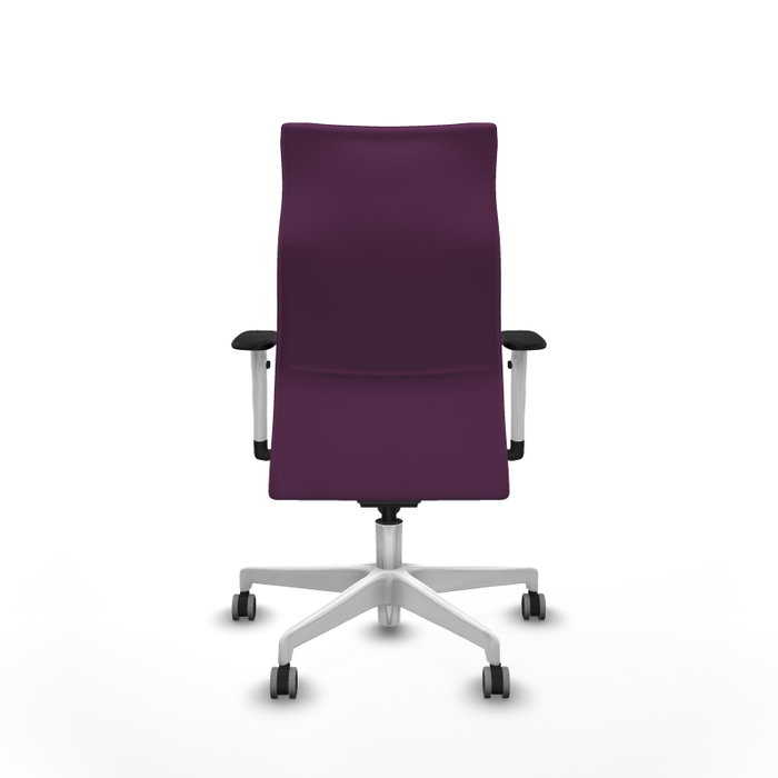 PIQUERAS Y CRESPO Sillón Albacete Morado con Mecanismo Sincro y Base Blanca