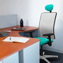 PIQUERAS Y CRESPO Silla de oficina Motilla Rosa y Blanco con Mecanismo Sincro