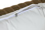 DKD Home Decor Sofá Terraza y Jardín Ratán Sintético Set de 4 Piezas, Marrón Claro/Beige, Repelente al Agua, 222 x 87 x 63 cm