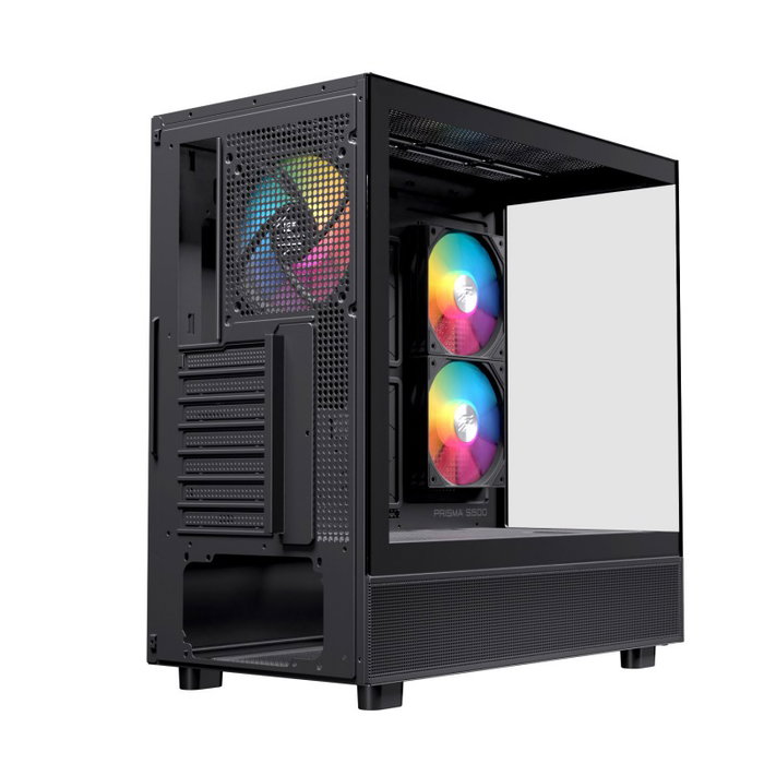 Einarex Caja ATX Semitorre S500 RGB 3 Ventiladores Negra EXCS-PR-500R-B