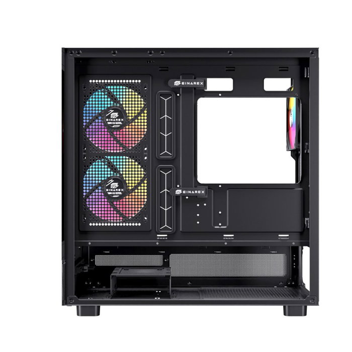 Einarex Caja ATX Semitorre S500 RGB 3 Ventiladores Negra EXCS-PR-500R-B