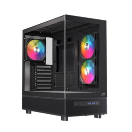 Einarex Caja ATX Semitorre S500 RGB 3 Ventiladores Negra EXCS-PR-500R-B