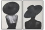 DKD Home Decor Cuadro Lienzo Chica Sombrero 102,5x4,5x142,5 cm