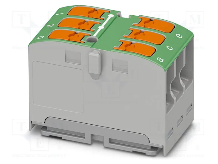 PHOENIX CONTACT PTVFIX 6X2,5 GN Conector de carril verde PHOENIX CONTACT PTVFIX 6X2,5 GN Conector de carril verde