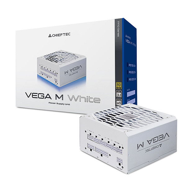Chieftec VEGA M White 1000W 80 Plus Gold ATX Fully Modular Fuente de Alimentación para PC Blanca