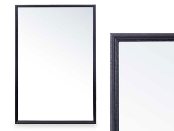 Giftdecor Espejo de Pared con Marco de Madera Negro 80x120 cm Giftdecor Espejo de Pared con Marco de Madera Negro 80x120 cm