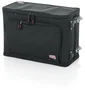 Gator Funda de rack de 3U ligera con asa de arrastre y ruedas - Negro