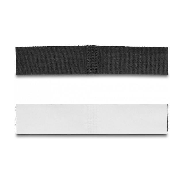 DeLOCK Set de 10 Sujetadores para Cables Autoadhesivos Negro 110 mm x 20 mm