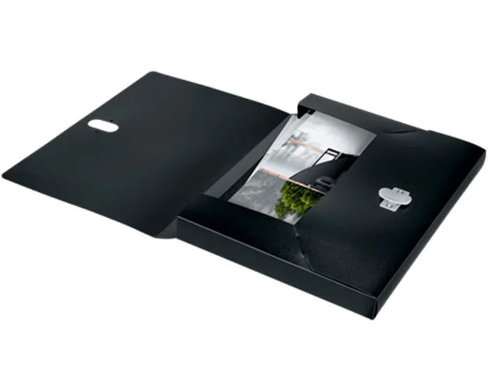 Leitz Carpeta de Proyectos DIN A4 Polipropileno Lomo 38 mm Negro Reciclado