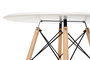 DKD Home Decor Mesa Redonda de Comedor MDF y Abedul Blanco