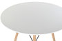 DKD Home Decor Mesa Redonda de Comedor MDF y Abedul Blanco