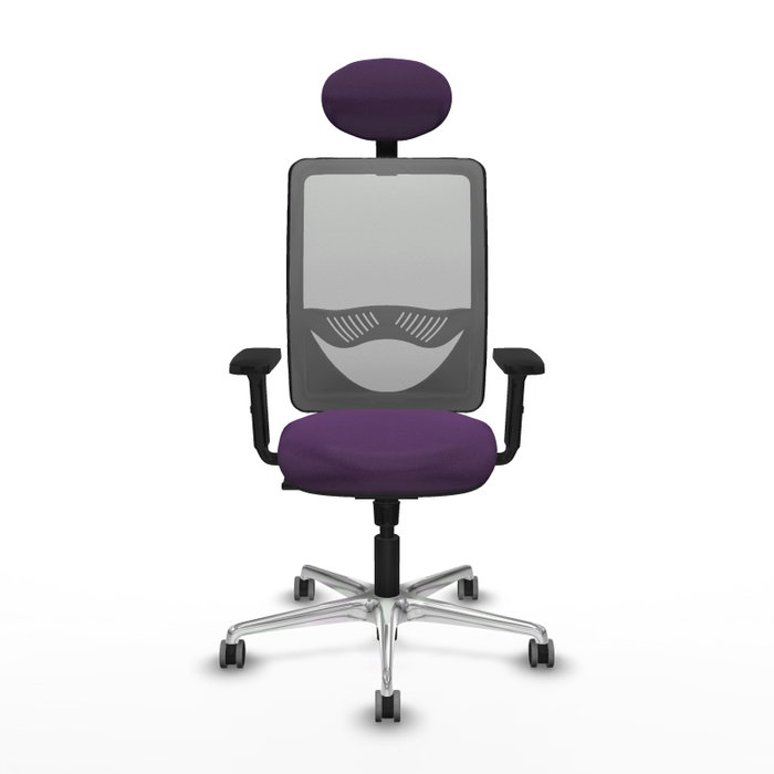 PIQUERAS Y CRESPO Silla de oficina Zulema con Mecanismo Sincro, Morado y Gris