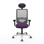 PIQUERAS Y CRESPO Silla de oficina Zulema con Mecanismo Sincro, Morado y Gris