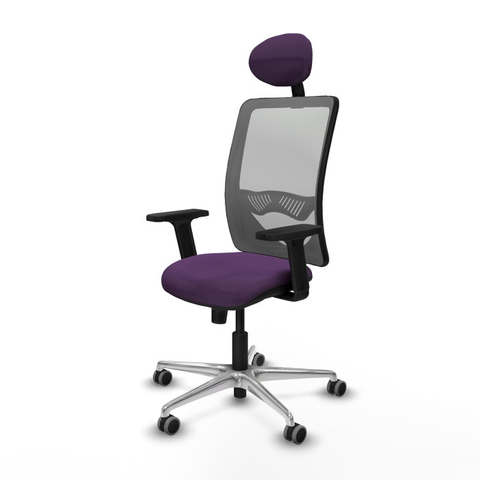 PIQUERAS Y CRESPO Silla de oficina Zulema con Mecanismo Sincro, Morado y Gris