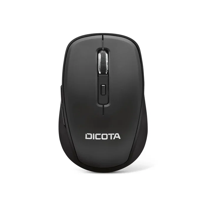 Dicota D31980 Ratón Inalámbrico Bluetooth para Viajes, Ambidiestro, 1600 DPI, 5 Botones, Negro