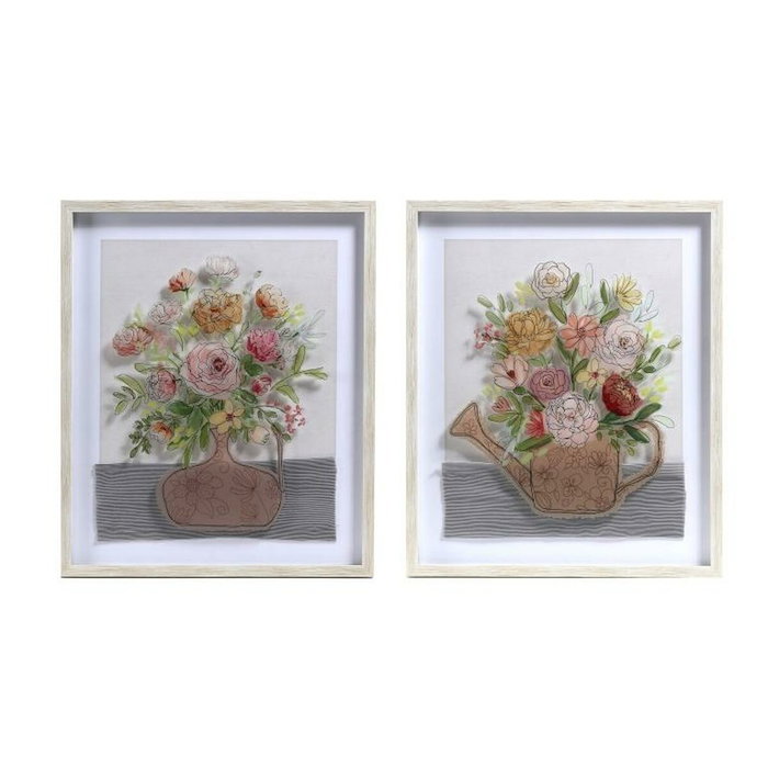 DKD Home Decor Cuadro PS Cristal 53x2,5x63 Florero Surtido de 2 unidades DKD Home Decor Cuadro PS Cristal 53x2,5x63 Florero Surtido de 2 unidades