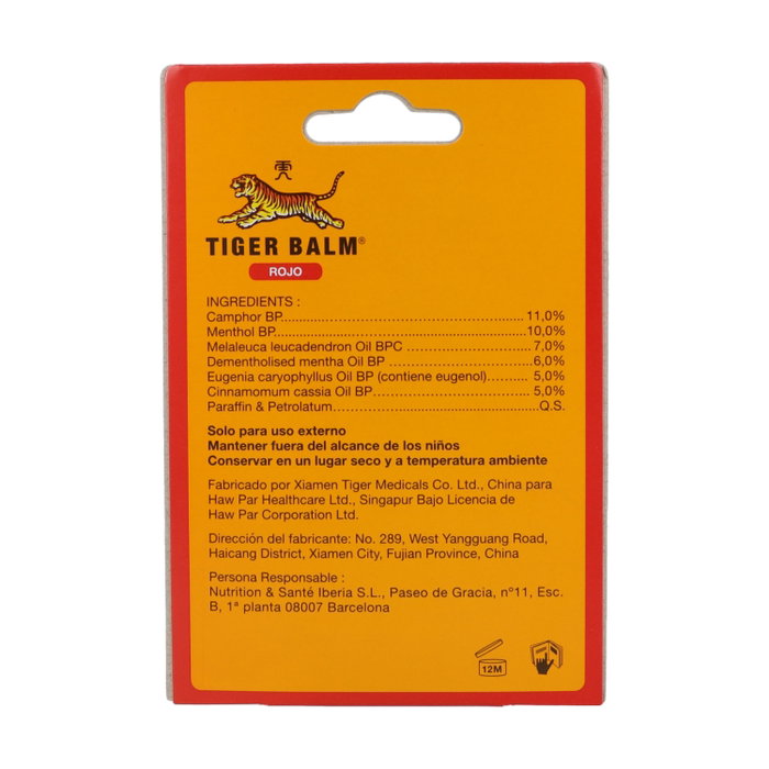 Tiger Balm Bálsamo de tigre rojo 19 g Tiger Balm Bálsamo de tigre rojo 19 g