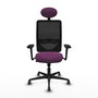 PIQUERAS Y CRESPO Silla de Oficina Zulema con Mecanismo Sincro, Morado y Negro