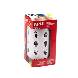 APLI Rollo de Gomets Huellas Animales 20mm 900 uds.