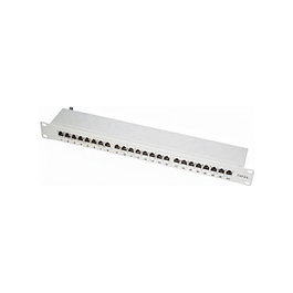 Synergy21 Patch Panel 24 puertos RJ45 CAT6A 500Mhz 19" Rack UTP, Gris
