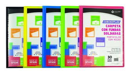 Carpeta Fundas (Tarifario) Carchivo Pp Carchiplas-Book Flexible Canguro Fº 30 F. Surtido (Set de 15)