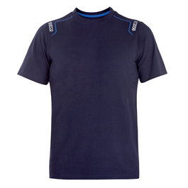 Camiseta de Manga Corta Hombre Sparco TECH STRETCH Azul marino