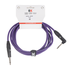 Cable Ek Audio para Guitarra Jack Recto-Acodado 3M Violeta