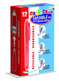 Boligrafo Carioca Re-Do Borrable Rojo (Set de 12)