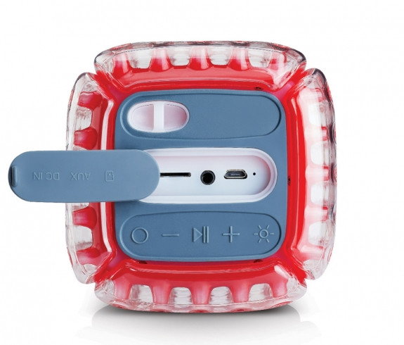 Forever Altavoz Bluetooth BumpAir BS-700, Impermeable IPX6, 5W, Batería 5h, TWS, RGB, MicroSD/AUX, Color Rojo