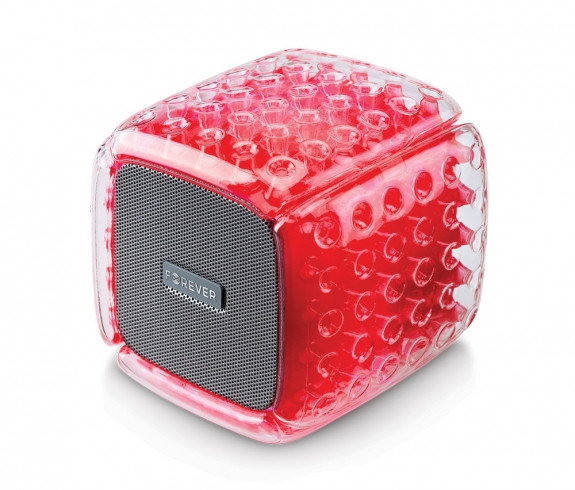 Forever Altavoz Bluetooth BumpAir BS-700, Impermeable IPX6, 5W, Batería 5h, TWS, RGB, MicroSD/AUX, Color Rojo