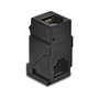 DeLOCK Acoplador de módulo Keystone RJ14 hembra a RJ14 hembra Cat.3 90° Negro