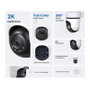 TP-Link Tapo C510W V2 Cámara Vigilancia IP Exterior 3MP 2K WiFi Giratoria Inclina Pack 2 Unidades